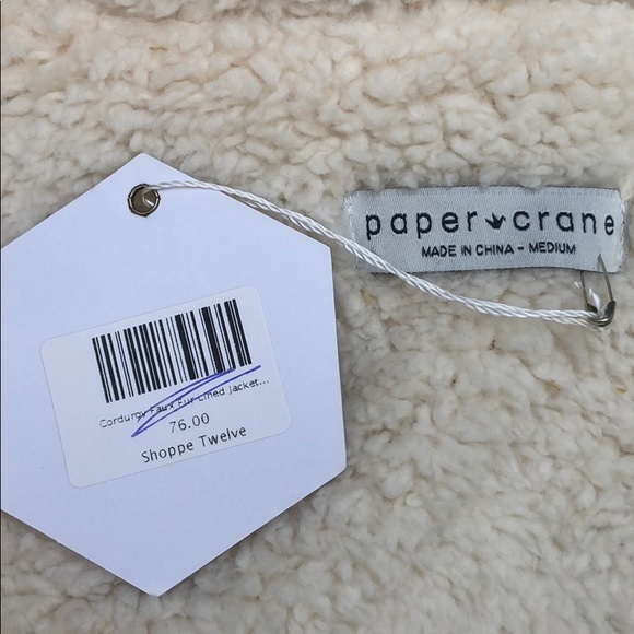 Paper Crane Corduroy Faux Fur Lined Jacket - Picture 7 of 7
